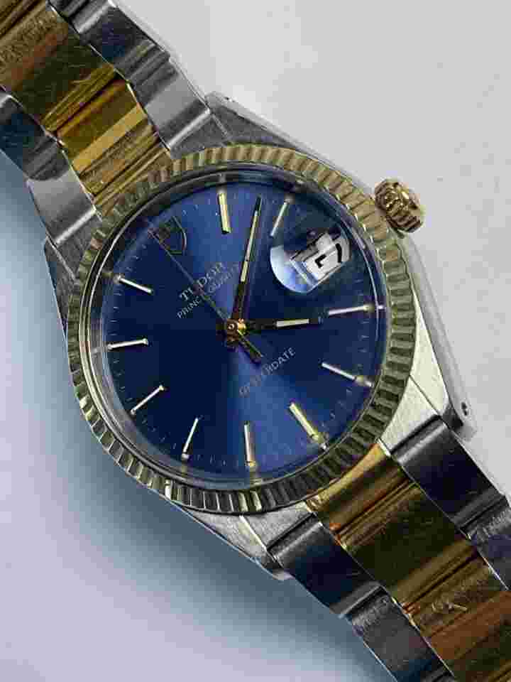 Tudor Prince Date
Oysterdade Made by Rolex Magnifier Date Blue Dial Original Two Tone Bracelet Swiss