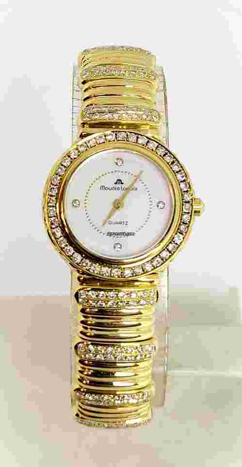 Maurice Lacroix
                           
                                 Solid 18k Gold MAURICE LACROIX Monaco Ladies Watch with 3.20 ct Diamonds EXLNT