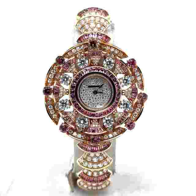Bulgari
                           
                                 Diva's Dream Quartz 39mm 18k Rose Gold Diamonds/Sapphire Ladies 102562