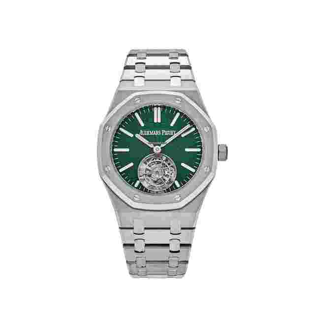 Audemars Piguet Royal Oak Tourbillon
                           
                                 26534TI.OO.1220TI.01 Selfwinding Flying Tourbillon Green Dial Limited Edition