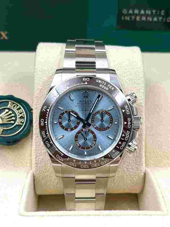 Rolex Daytona
Unworn Cosmograph Daytona 40mm Ice Blue Dial Platinum Bracelet 126506 Box & Papers 2025