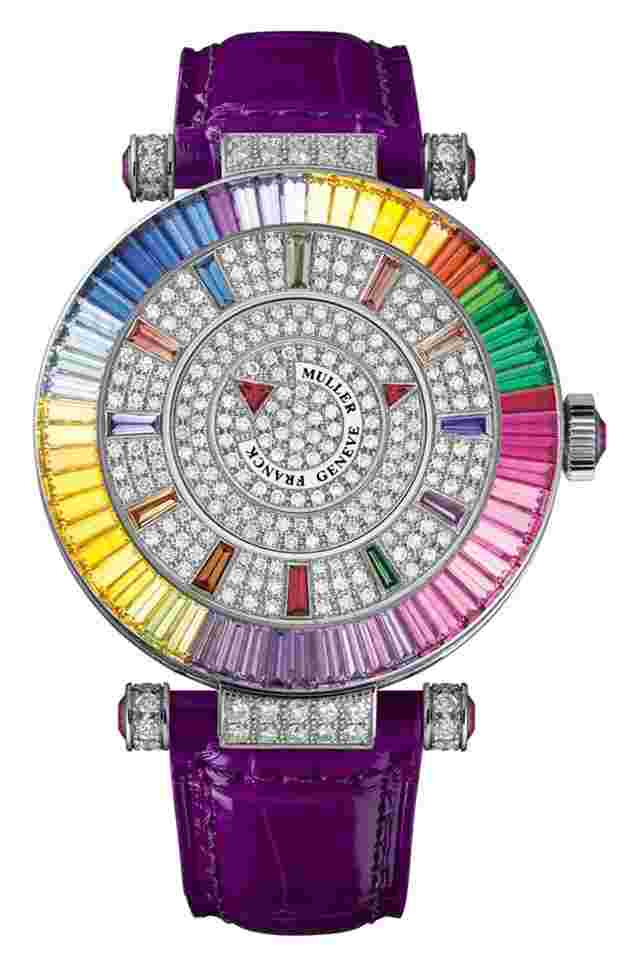 Franck Muller Double Mystery
Quatre Saisons Baguette Diamond Novelty Rainbow DM 42 QTR SAI BAG CD