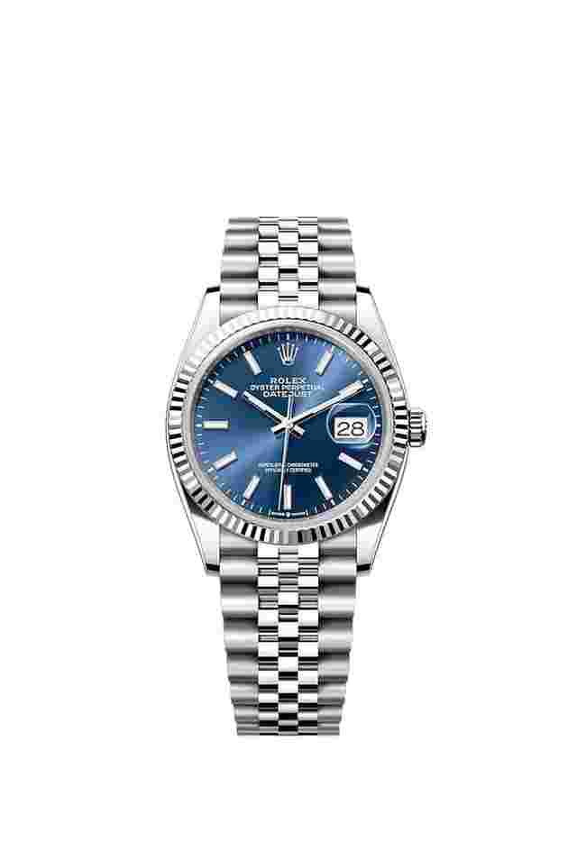 Rolex Datejust 36
                           
                                 2025 UNWORN Datejust 36mm Fluted White Gold Bezel Jubilee Bracelet Blue Index Dial