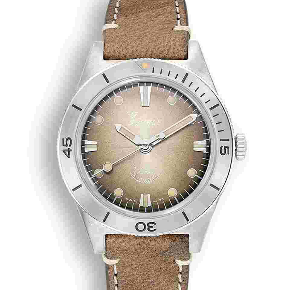 Squale
                           
                                 Super-Squale Sunray Brown Leather 38mm Automatic SUPERSSBW.PBW