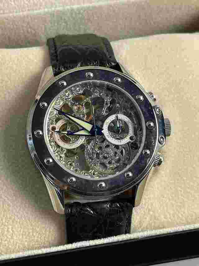 Android Chronograph Limited Edition 199/500 Skeletonized 2 Registers Original Box Papers 