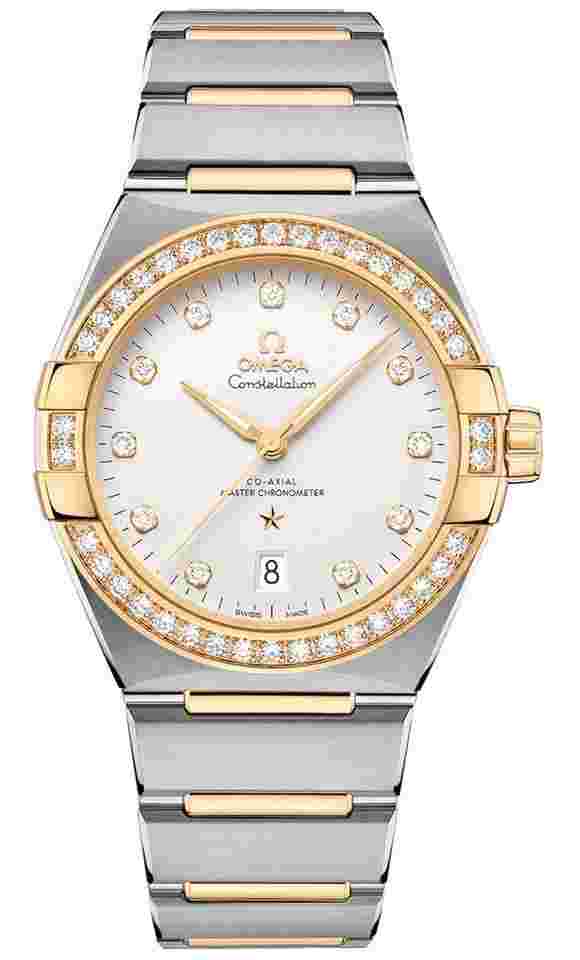 Omega Constellation
                           
                                 Co-Axial Master Chronometer 39mm Yellow Gold Steel Diamond Men’s Watch 131.25.39.20.52.002