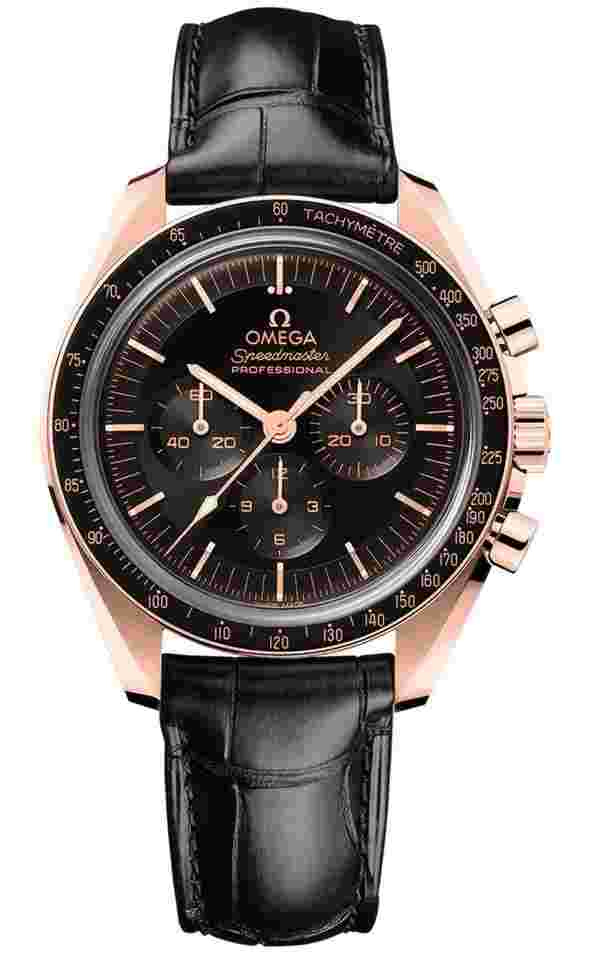 Omega Speedmaster Professional Moonwatch
                           
                                 Co-Axial Master Chronometer Chronograph 42mm Sedna Gold Alligator Men’s Watch 310.63.42.50.01.001