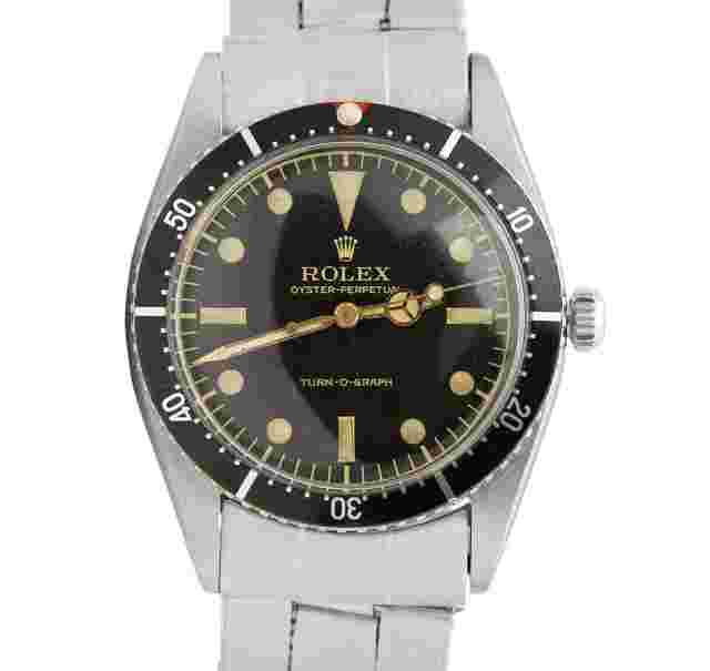 Rolex
                           
                                 RARE VINTAGE 1953 Rolex Turn-O-Graph 6202 Black Stainless Steel 35mmWatch 951XXX