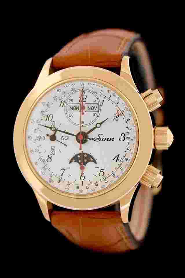 Sinn
                           
                                 Chronograph Vollkalender Mondphase - 6026Pl - Plaque - Valjoux 7751 - Automatik - 38,5mm