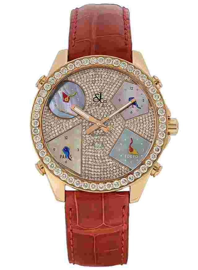 Jacob & Co. Five Time Zone
                           
                                 18K Rose Gold & Diamonds Unisex Watch