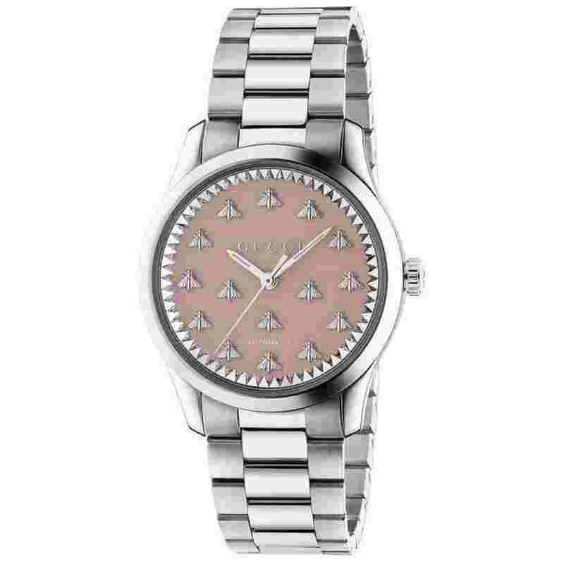 Gucci G-Timeless
                           
                                 Pink Multi-Bee Dial Automatic Watch YA1264188