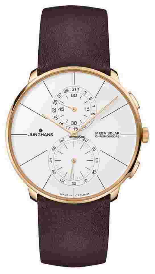 Junghans
                           
                                 Meister Fein Chronoscope MEGA Solar 39.5mm White Dial Watch 59/7201.00