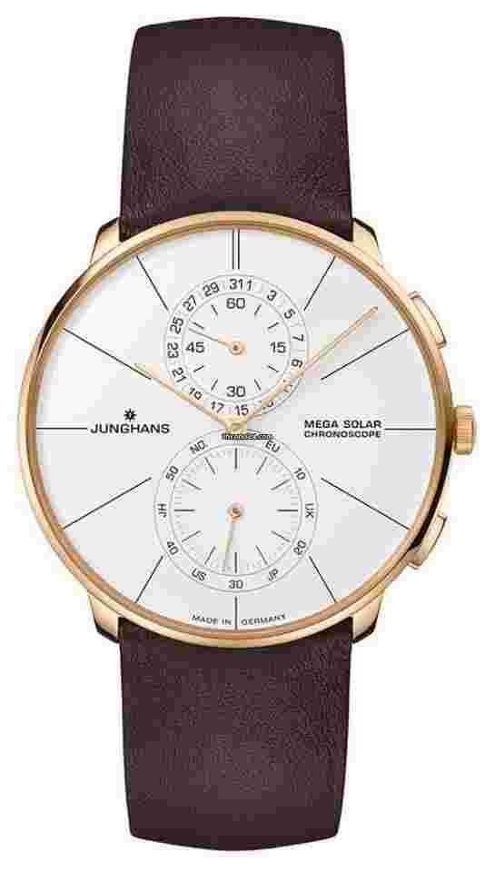 Junghans
                           
                                 Meister Fein Chronoscope MEGA Solar 39.5mm White Dial Watch 59/7201.00
