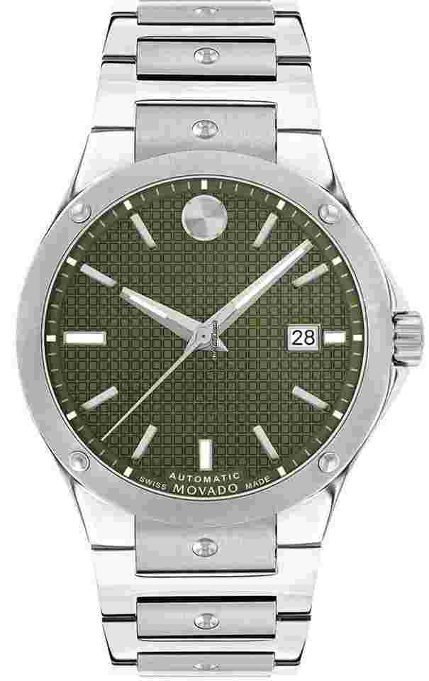 Movado
                           
                                 SE Green Dial Automatic Stainless Steel Bracelet Mens Watch 0607645