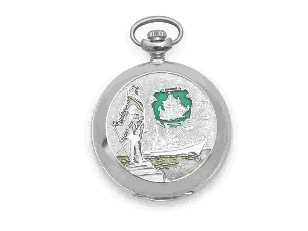 Molnija Soviet Pocket watch 3602 Peter the Great 300 years Soviet fleet 