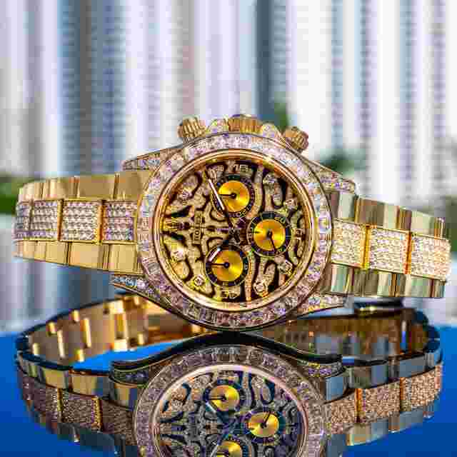 Rolex Daytona
                           
                                 Unworn 2022 Daytona "Eye Of The Tiger" 116598TBR Pave