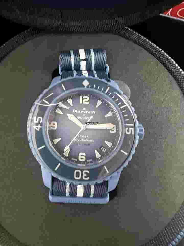 Swatch Scuba Fifty Fathoms
Blancpain X Swatch BioCeramic Scuba (Fifty Fathoms) Atlantic Ocean (BLUE)