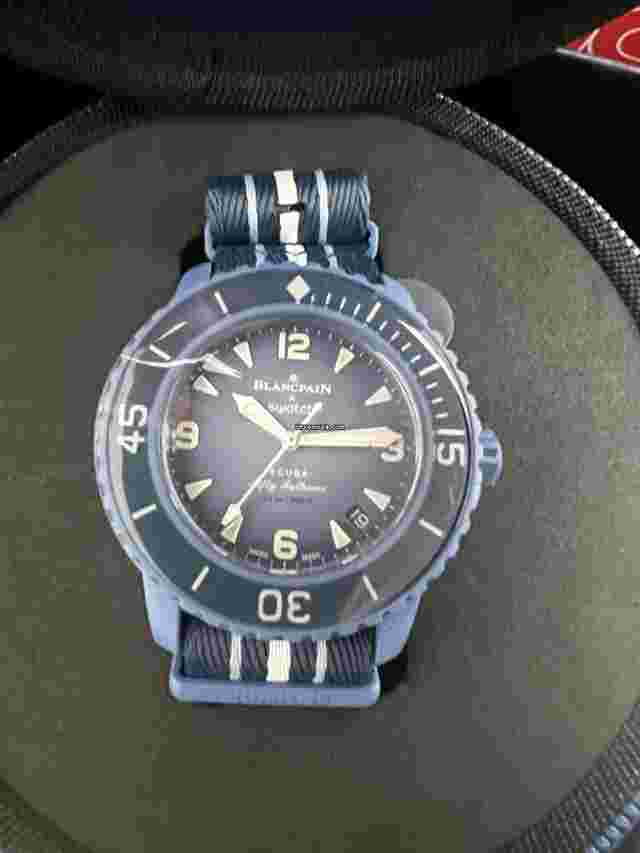 Swatch Scuba Fifty Fathoms Blancpain X Swatch BioCeramic Scuba (Fifty Fathoms) Atlantic Ocean (BLUE)