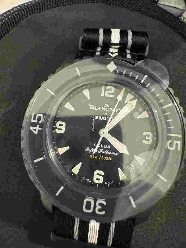 Swatch
Blancpain X Swatch BioCeramic Scuba “OCEAN OF STORMS” (BLACK) SO35B400 RARE