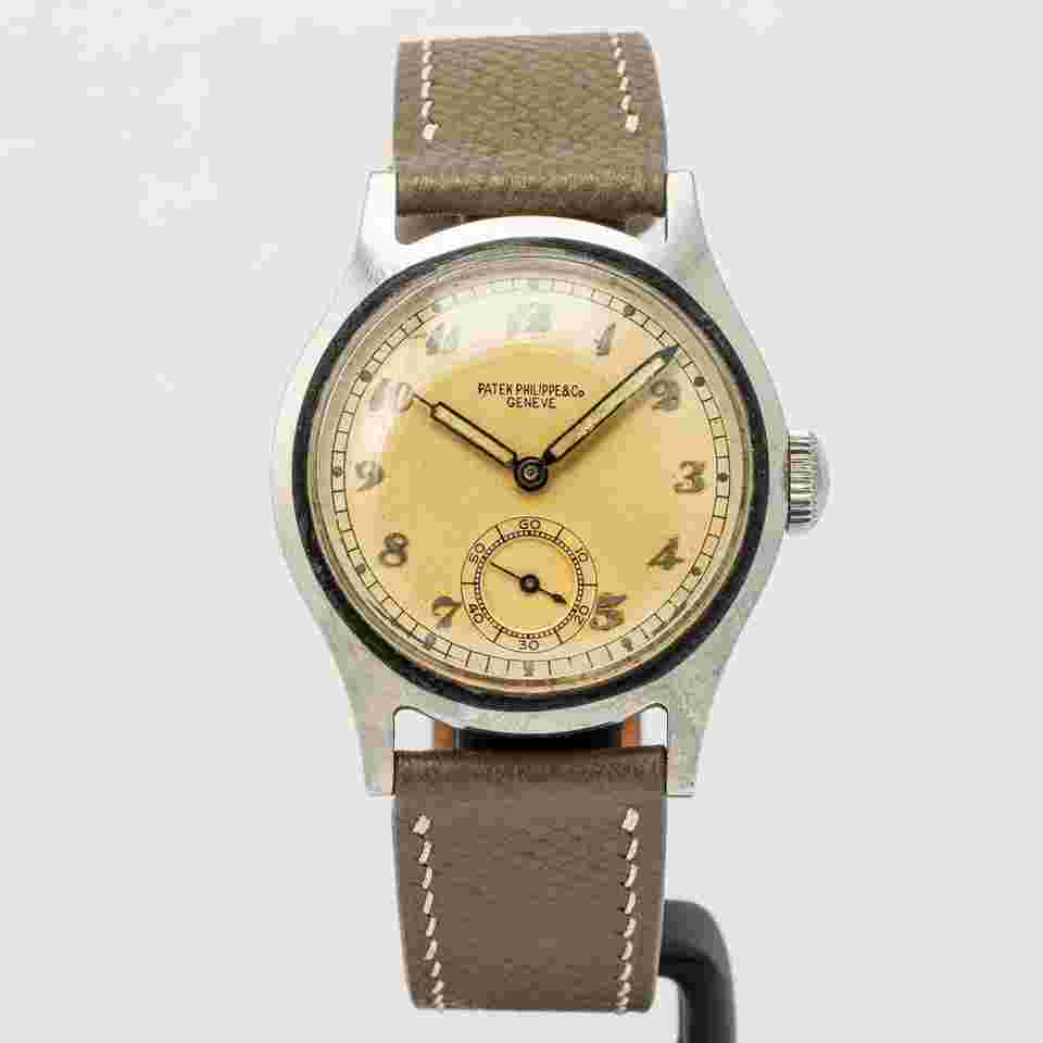 Patek Philippe Calatrava
ref. 565 Vintage 1944 Calatrava with Radium Breguet Numeral Dial Stainless Steel 36mm