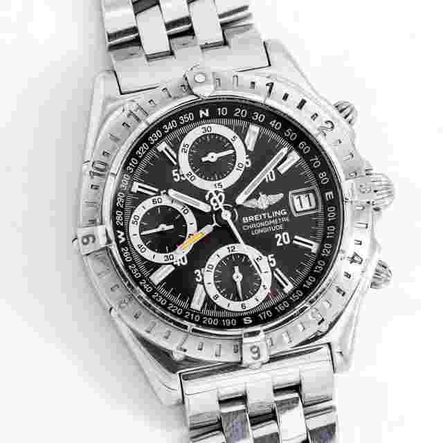 Breitling Chronomat GMT
                           
                                 2000's Breitling Chronomat Longitude GMT Chronometre Longitude Ref. A20348 Automatic Chronograph in Stainless Steel ( 14750)