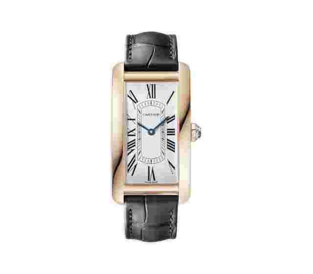 Cartier Tank Américaine
                           
                                 24mm Tank Americaine 18k Rose Gold Silver Dial