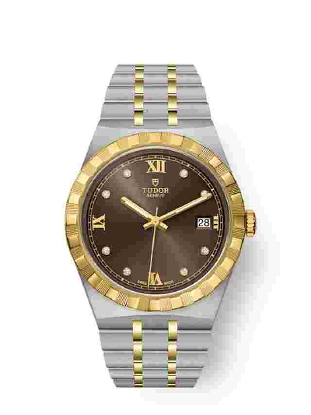 Tudor Royal
                           
                                 Unworn 2024 Royal Steel 18k Yellow Gold Diamonds 38mm Ref# M28503-0008 box and papers
