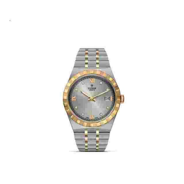 Tudor Royal
                           
                                 Unworn 2024 Royal Steel 18k Yellow Gold Diamonds 38mm Ref#M28503-0002 box and papers