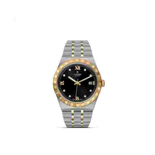 Tudor Royal
                           
                                 Stainless Steel and 18k Yellow Gold with Diamond-set 38mm Ref# M28503-0004
