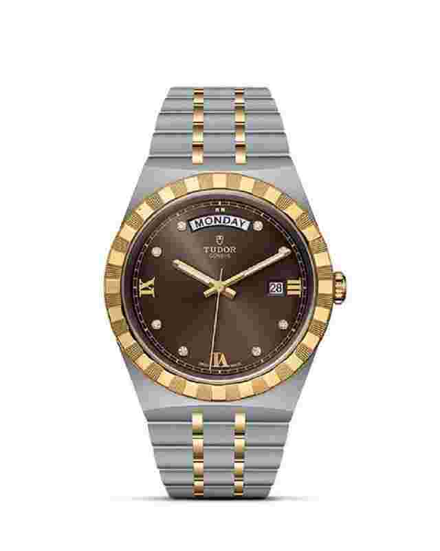 Tudor Royal
                           
                                 Unworn 2024 Royal Steel 18k Yellow Gold Diamonds 41mm Ref# M28603-0008 box and papers