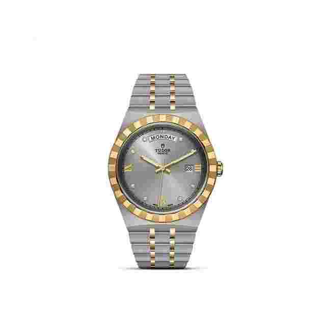 Tudor Royal
                           
                                 Unworn 2024 Royal Steel 18k Yellow Gold Diamonds 41mm Ref# M28603-0002 box and papers