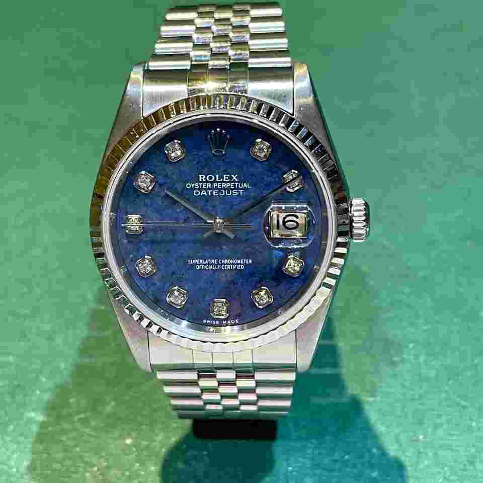 Rolex Datejust 36
16234 Oyster Perpetual SS Datejust Sodalite Dial with Guarantee Paper