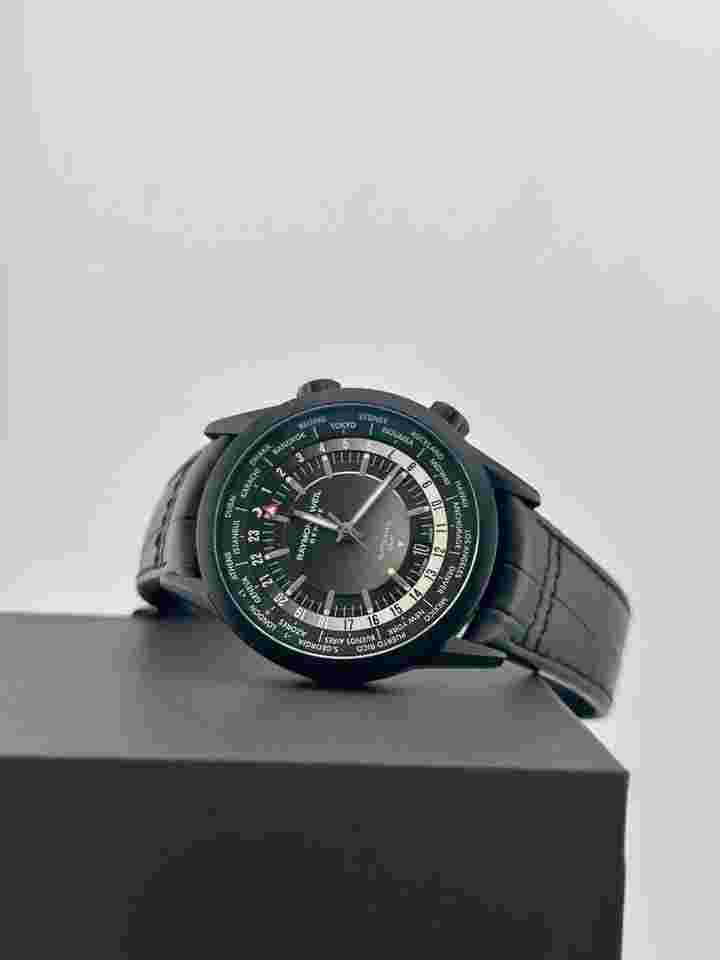 Raymond Weil Freelancer
                           
                                 GMT Worldtimer Black Leather Watch