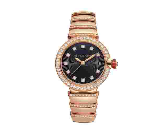 Bulgari Lucea
                           
                                 Black 18K Rose Gold & Diamonds Ladies Watch
