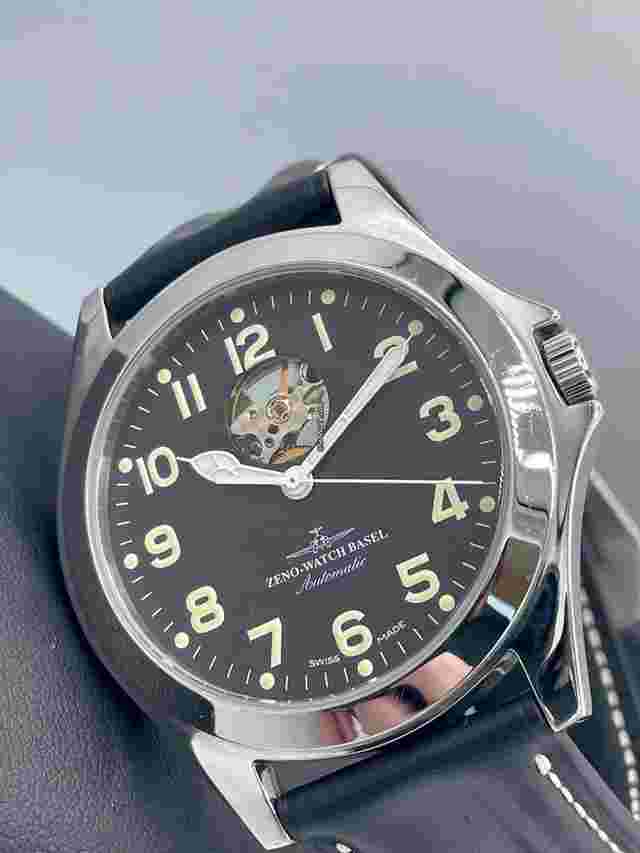 Zeno-Watch Basel
                           
                                 Open Heart Black Dial 43mm Stainless Steel Swiss ETA Automatic