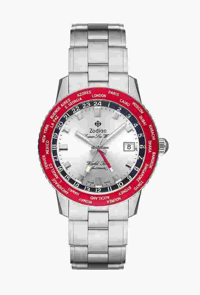 Zodiac Sea Wolf
                           
                                 ZO9410 Super Sea Wolf World Time GMT 40 mm Steel Automatic Men's Watch