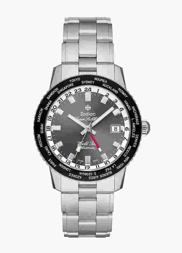 Zodiac Sea Wolf
                           
                                 ZO9409 Super Sea Wolf World Time GMT 40 mm Steel Automatic Men's Watch