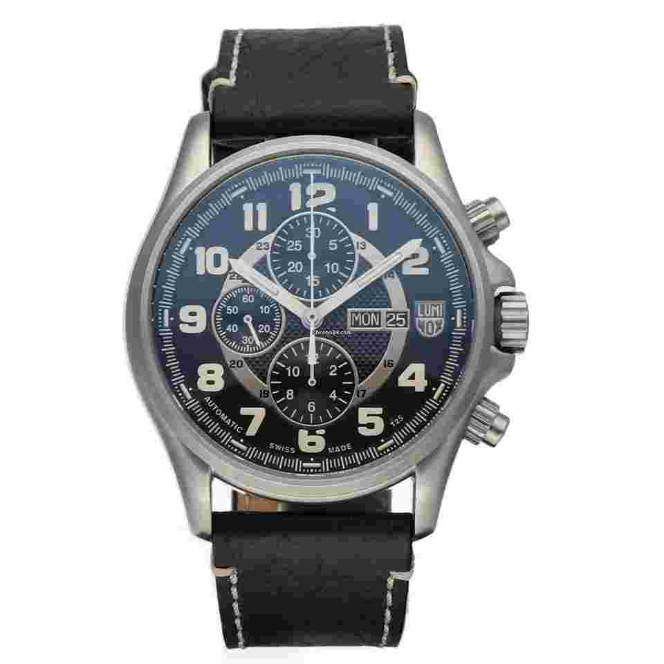 Luminox Field Automatic
                           
                                 XL.1861 Chrono 48 mm Steel Leather Valjoux Automatic Pilot Men's Watch