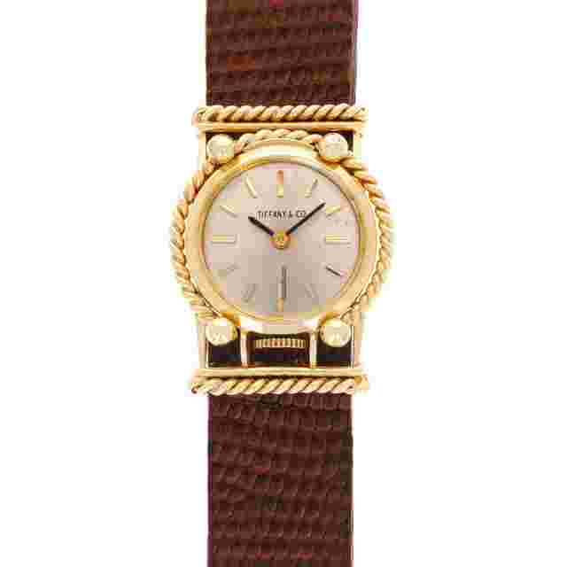 Tiffany
                           
                                 & Co. Schlumberger Yellow Gold Watch with Engraving