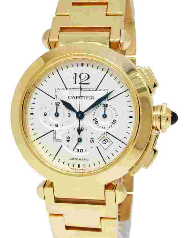 Cartier Pasha
                           
                                 Chronograph 18k Yellow Gold Mens 42mm Chrono Watch W30201H9 2861