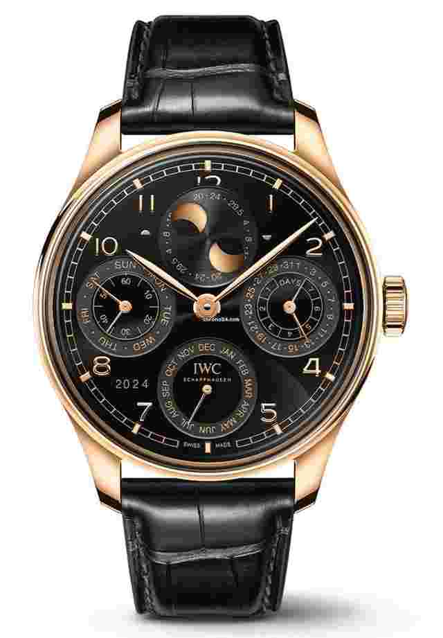 IWC Portuguese Perpetual Calendar
                           
                                 Portugieser Perpetual Calendar 44 Armor Gold Black Alligator Men’s Watch IW503702