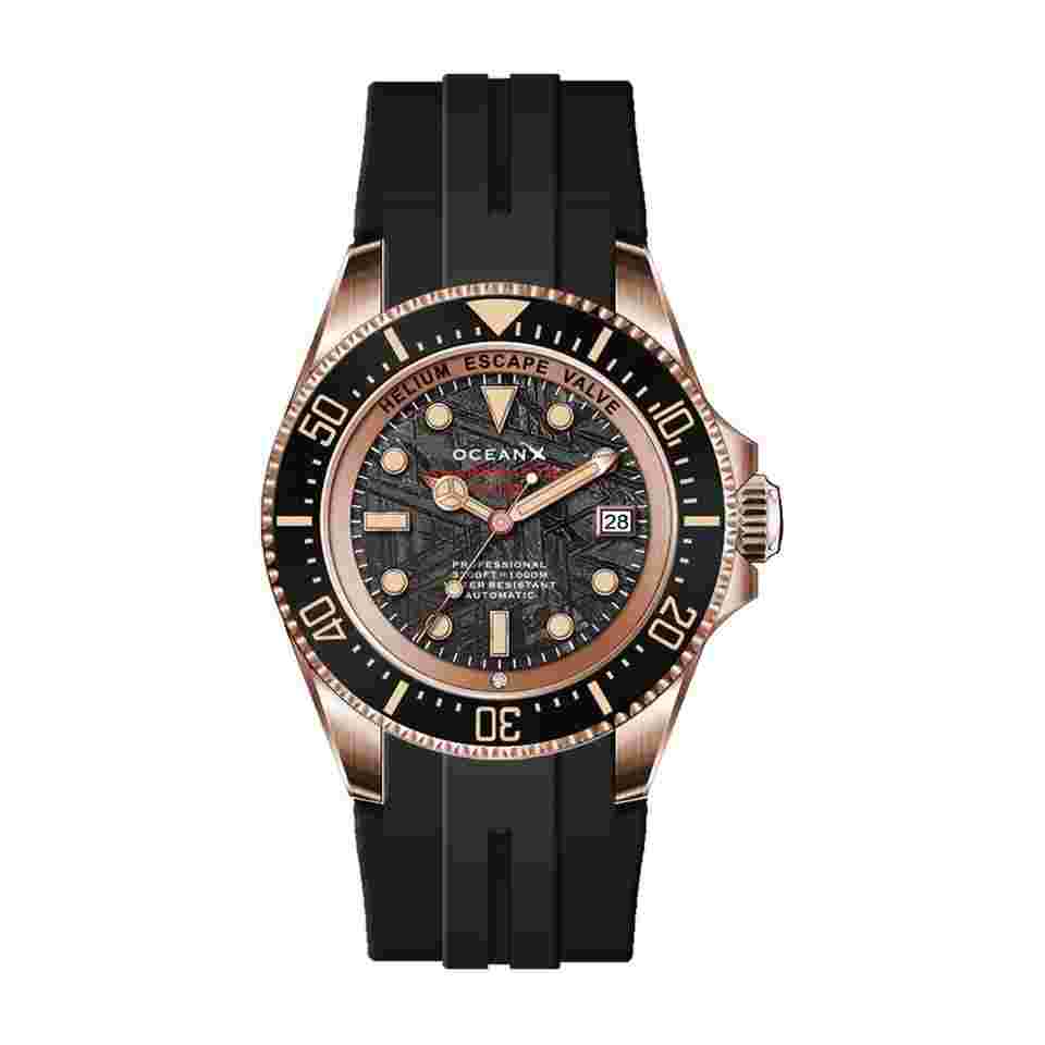 OceanX Sharkmaster 1000 Meteorite 44mm Men Diver Watch Auto SMS1001M Limited Edition