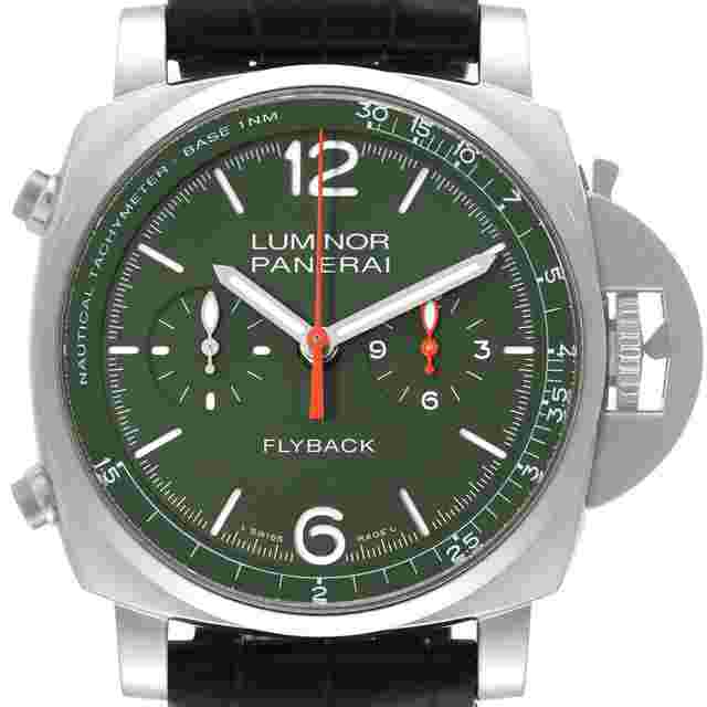 Panerai Luminor Marina Automatic
                           
                                 Chrono Flyback Verde Militare Limited Edition Steel Mens Watch PAM01296 Box Card