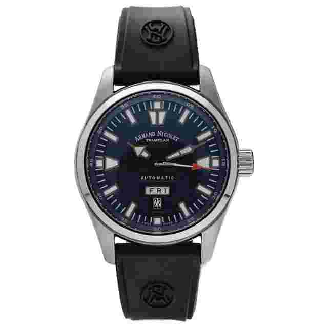 Armand Nicolet J09
                           
                                 9640M-BU-G9660 Stainless Steel 43mm Rubber Automatic Men's Watch