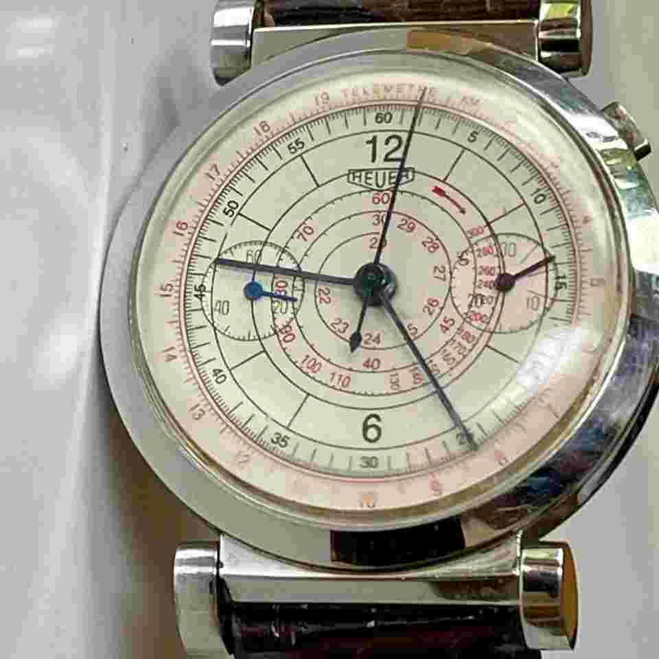 Heuer
One / MonoPusher Chronograph Military Pilot Aviation WWII Stainless Steel Swiss Made