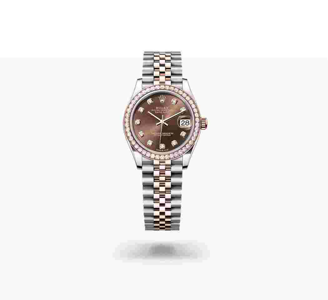Rolex Datejust 31
NEW 2024 Chocolate Brown Diamond Dial Diamond Bezel Two Tone Rose Gold Jubilee