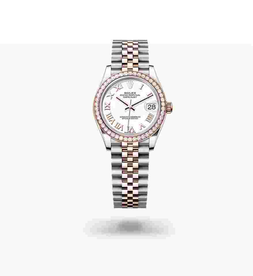 Rolex Datejust 31
NEW 2024 White Roman Dial Diamond Bezel Two Tone Rose Gold Jubilee 28mm