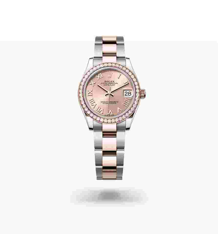 Rolex Datejust 31
NEW 2024 Sundust Pink Roman Dial Diamond Bezel Two Tone Rose Gold Oyster