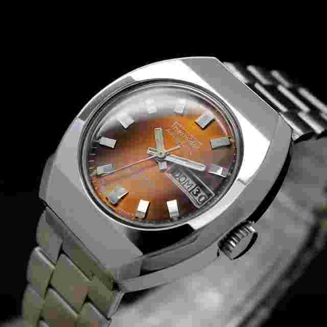 Thermidor New Old Stock Ladies' automatic vintage ETA 21J Orange dial NOS SERVICED WARRANTY