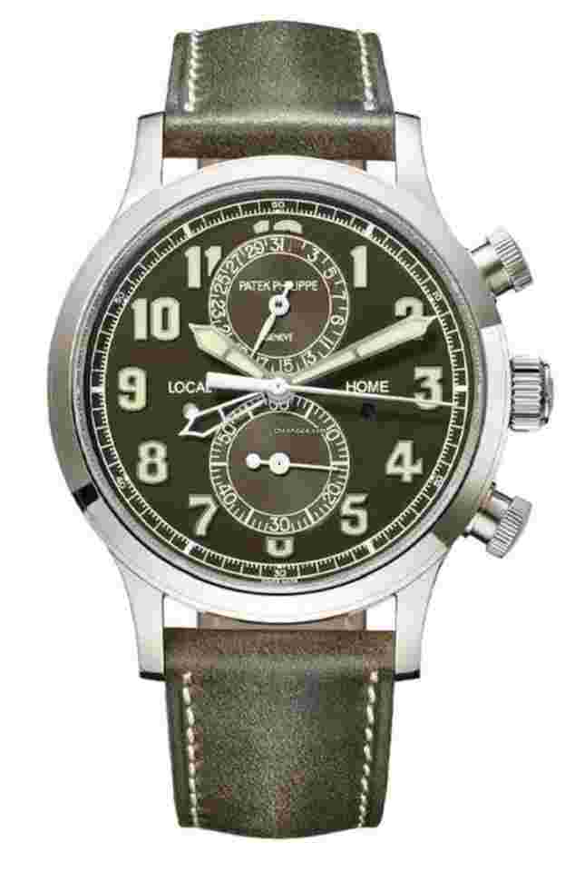 Patek Philippe Calatrava
                           
                                 2024+ Green Dial Calatrava Pilot Travel Time Chronograph